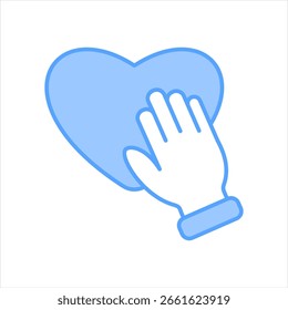 Ilustración vectorial de icono azul de honestidad