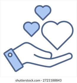 Ilustração do vetor do ícone azul de honestidade