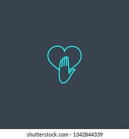 honesty concept blue line icon. Simple thin element on dark background. honesty concept outline symbol design. Can be used for web and mobile UI/UX