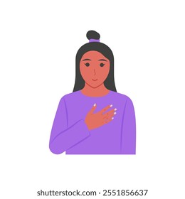 Icono plano de la honestidad, Ilustración vectorial