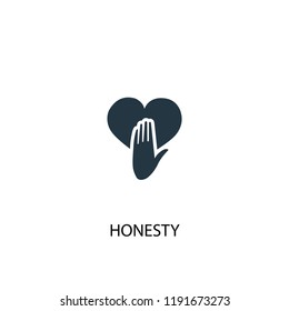 honesty icon. Simple element illustration. honesty concept symbol design. Can be used for web and mobile.