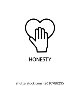 Honesty icon suitable for info graphics, websites and print media and interfaces. Line vector icon.
