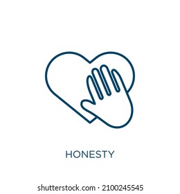 Honesty Icon Thin Linear Honesty Outline Stock Vector (Royalty Free ...
