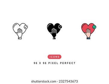 Honesty Icon. Truth Promise Law Symbol Stock Illustration. Vector Line Icons For UI Web Design And Presentation