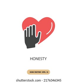 honesty icons  symbol vector elements for infographic web