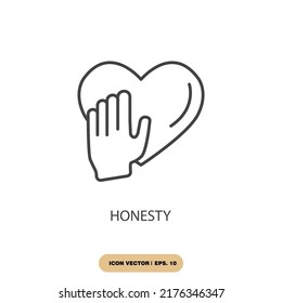 honesty icons  symbol vector elements for infographic web