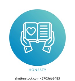 Honesty Mini Illustration Icon. Use For Modern Concept, Print, Ui, Ux Kit, Web And App Development. Vector Related To Business Finance, Management And More