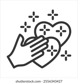 Honesty Outline Icon Vector Illustration