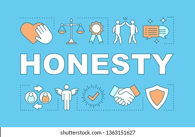 Honesty Word Concepts Banner Reliability Morality: Vector De Stock ...