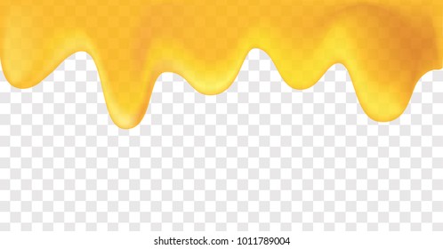 honey 3D streaks on a transparent background , vector illustration