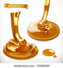 Honey. 3d vector icon set