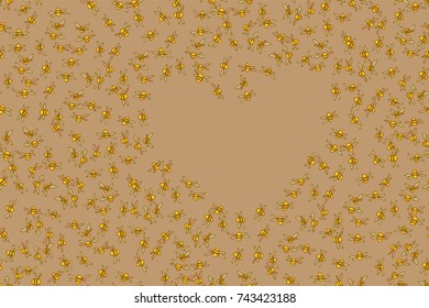 
Honey abstraction with bees and sunflowers