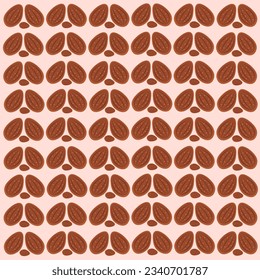 Ilustración vectorial plana de almendras de miel. Dibujo vectorial de la caricatura de nuez de almendras tostada de miel de miel de miel dulce para diseño gráfico y elemento decorativo