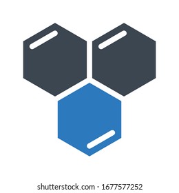 honey apiary vector glyph color icon 