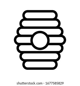 honey apiary vector thin line icon 