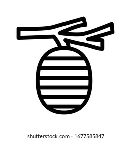 honey apiary vector thin line icon 