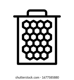 honey apiary vector thin line icon 