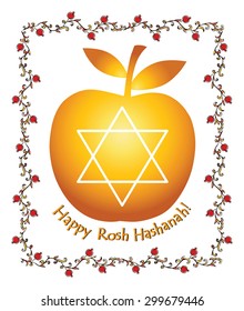 honey with apple for Rosh Hashana jewish new year
