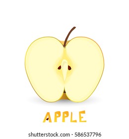 Honey apple. Vector Illustration