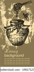 Honey background. Bank honeycomb bee