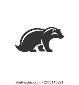 Honey badger Icon on White Background - Simple Vector Illustration