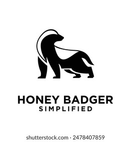 Honey Badger Logo icon Design Vector Image template