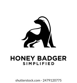 Honey Badger Logo icon Design Vector Image template