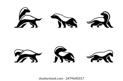 Honey Badger Logo icon Design Vector Image template