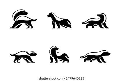 Honey Badger Logo icon Design Vector Image template