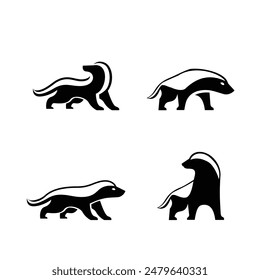 Honey Badger Logo icon Design Vector Image template
