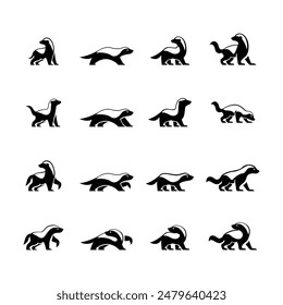 Honey Badger Logo icon Design Vector Image template