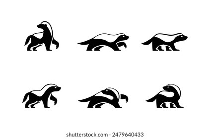 Honey Badger Logo Symbol Design Vektorgrafik Bild Vorlage