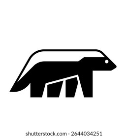 Honey Badger Logo. Icon design. Template elements