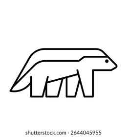 Honey Badger Logo. Icon design. Template elements