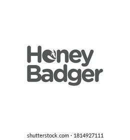 honey badger with the logotype concept