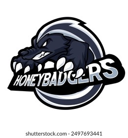 Honey Badger Mascot Vector Design for Powerful and Agressive Concepts