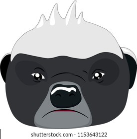 honey badger shaggy vector illustartion