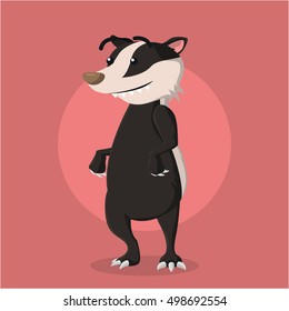 honey badger vector illustration design