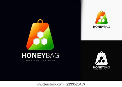 Honey bag logo design with gradient