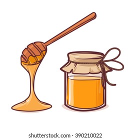 honey bank, apiary, honey, honey bank, honeycomb, honey natural healthy food production, isolated, beehive and wax, vector illustration