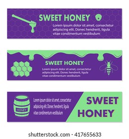 Honey banner for exhibitions, posters and other