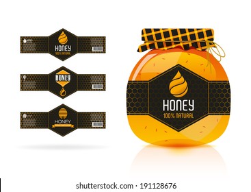 Honey banner - sticker design.