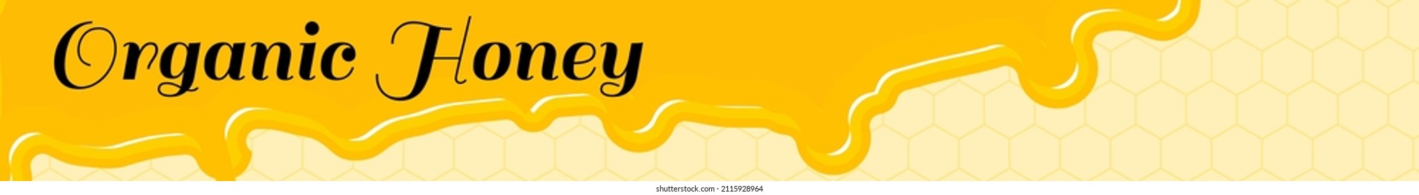 Honey banner, with the words Organic Honey, 468x60