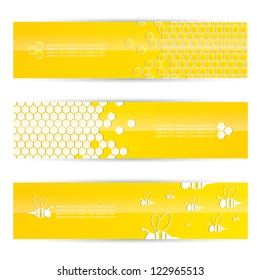 Honey banners - vector illustration