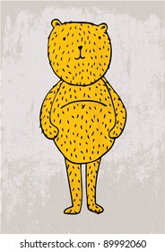 honey bear illustration/vector