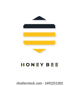 honey bee abstract logo design vector