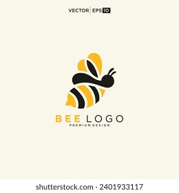 ilustración vectorial del logotipo de los animales de la abeja