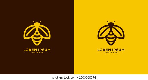 honey Bee animals logo vector