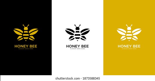honey Bee animals logo vector