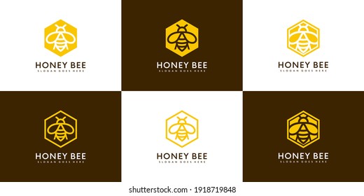 honey Bee animals logo vector